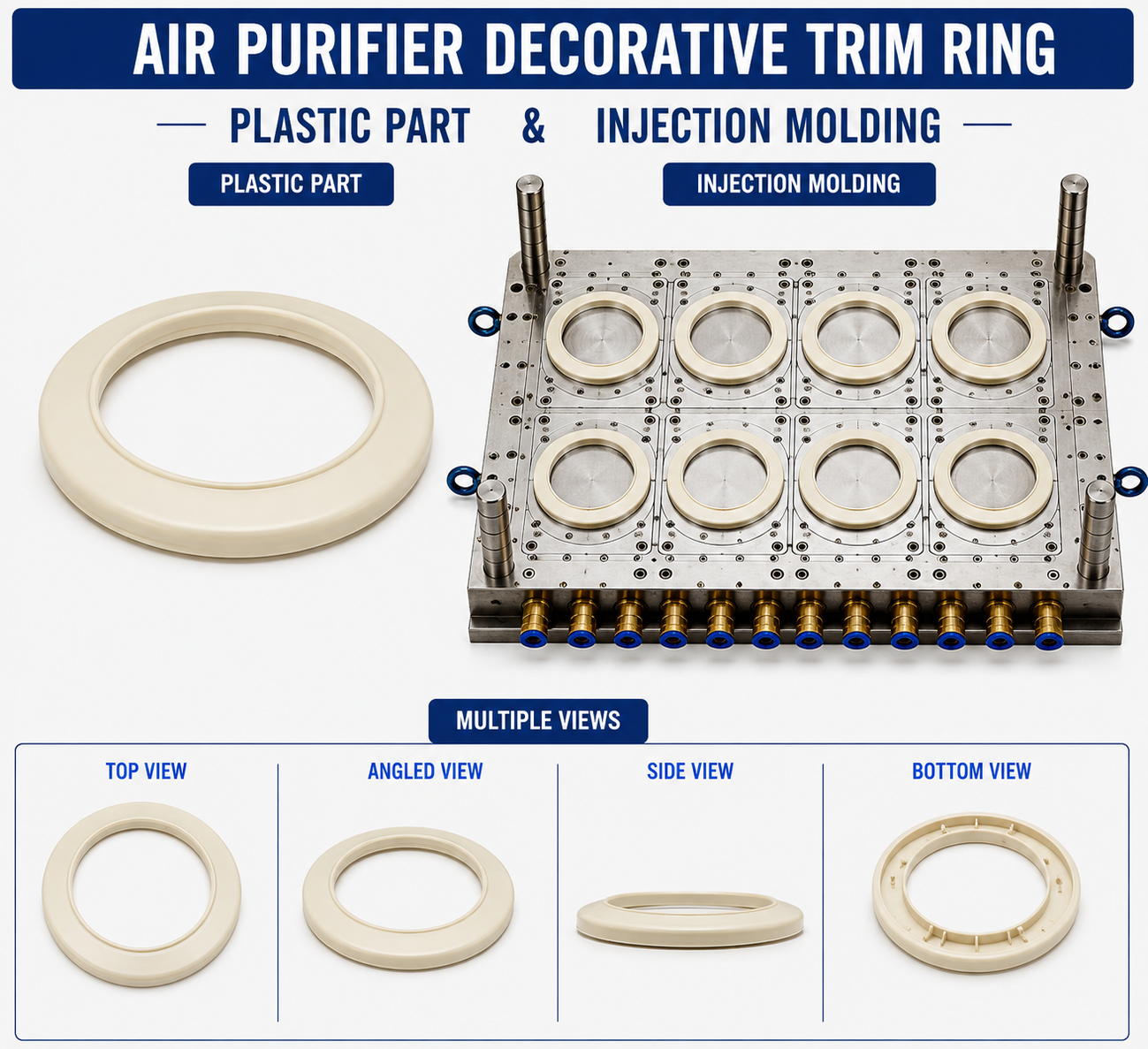 Air Purifier Plastic Decorative Trim Ring Mould and Moulding Service